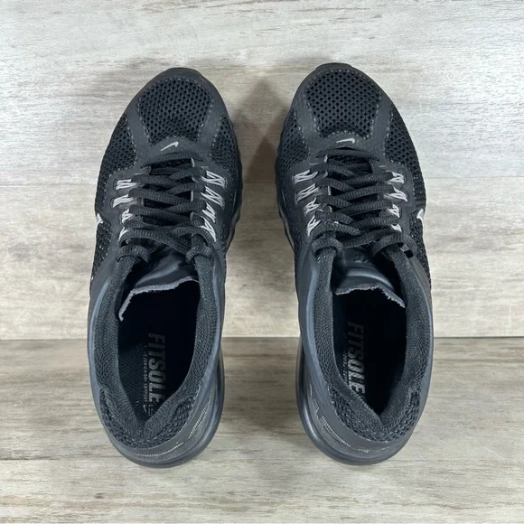 Nike Air Max Plus Running Training Sneakers Triple Black Women 7 - Picture 7 of 10